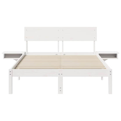 Struttura del letto Bianco 135 x 190 cm Pino massello | homemem39