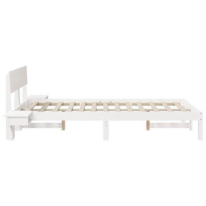 Struttura del letto Bianco 135 x 190 cm Pino massello | homemem39