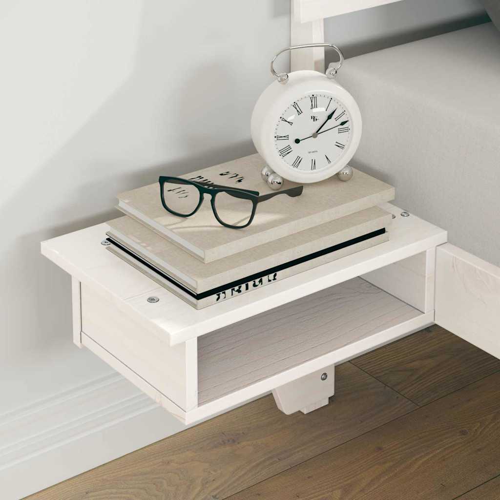 Struttura del letto Bianco 120 x 190 cm Pino massello