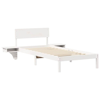Struttura del letto Bianco 100 x 200 cm Pino massello | homemem39