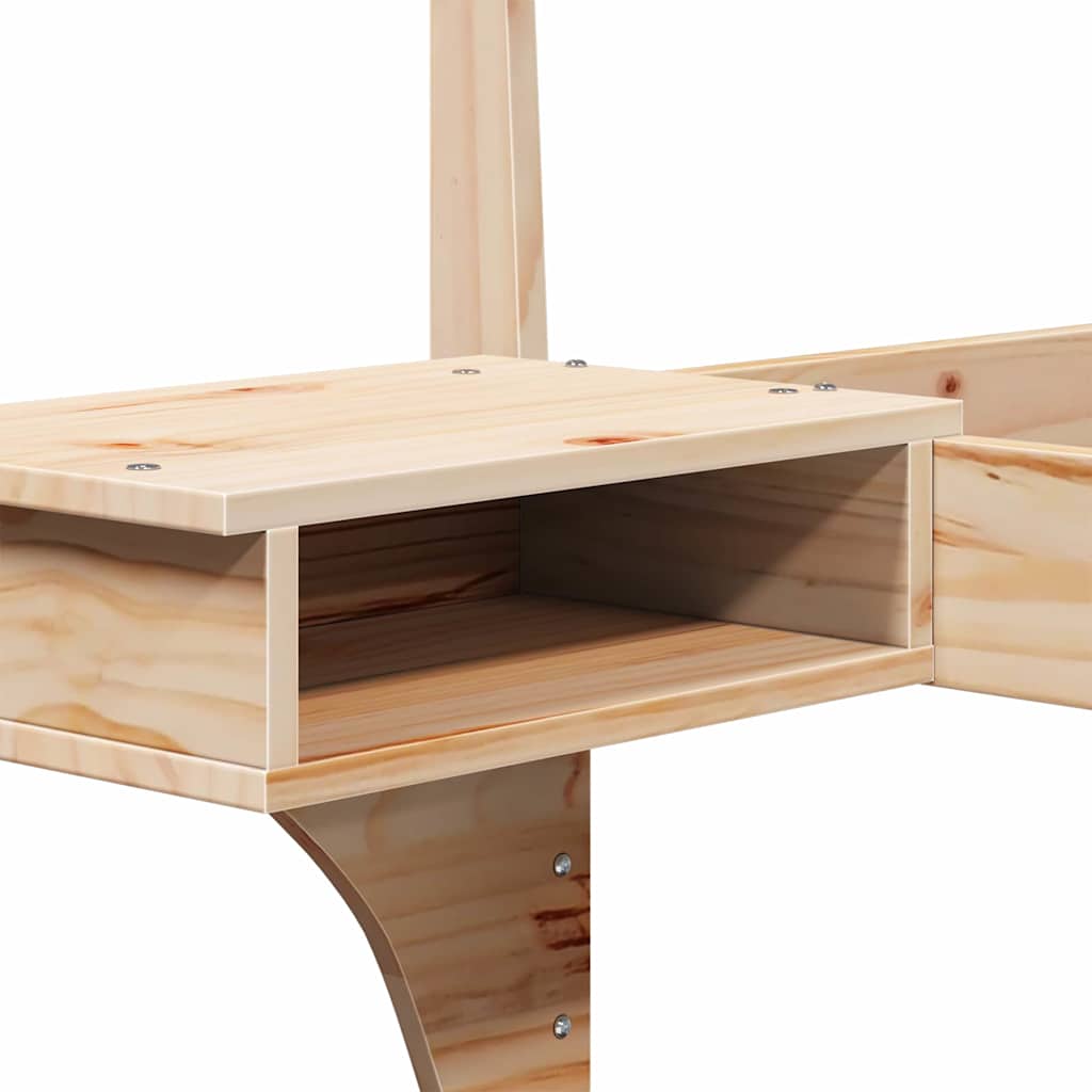 Struttura del letto Marrone 90 x 200 cm Pino massello