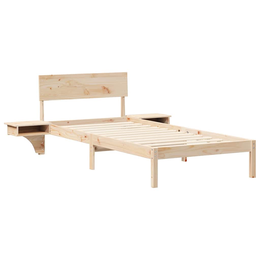 Struttura del letto Marrone 90 x 200 cm Pino massello | homemem39