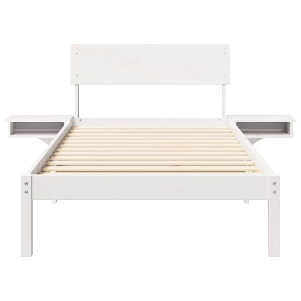 Struttura del letto Bianco 90 x 200 cm Pino massello | homemem39