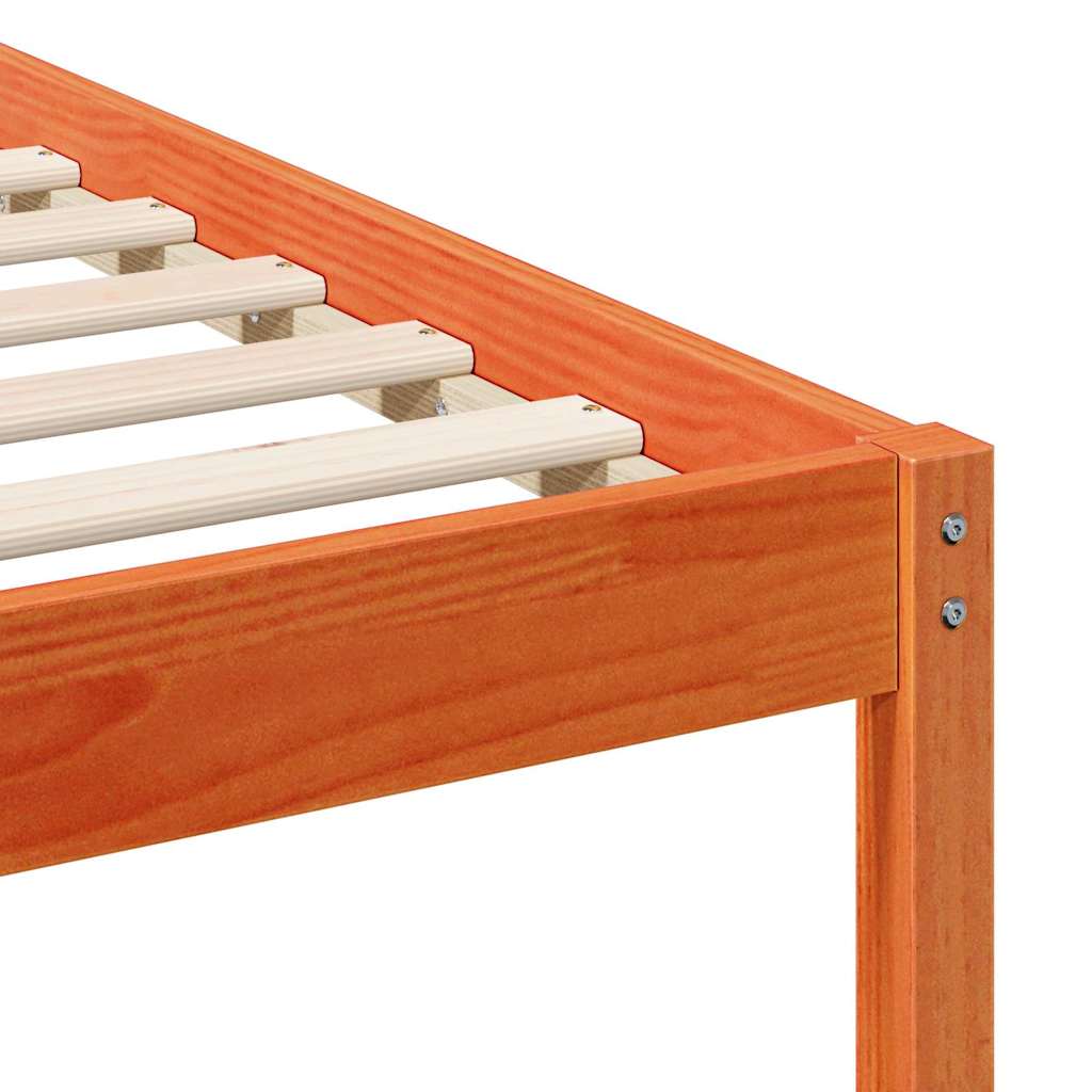 Struttura del letto Marrone cerato 90 x 200 cm Pino massello