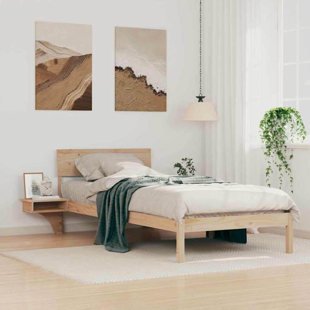 Struttura del letto Marrone 90 x 190 cm Pino massello | homemem39