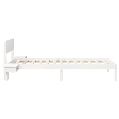 Struttura del letto Bianco 90 x 190 cm Pino massello | homemem39