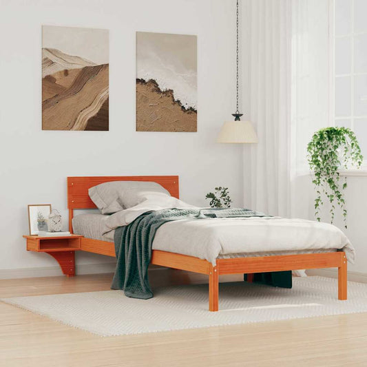 Struttura del letto Marrone cerato 90 x 190 cm Pino massello | homemem39