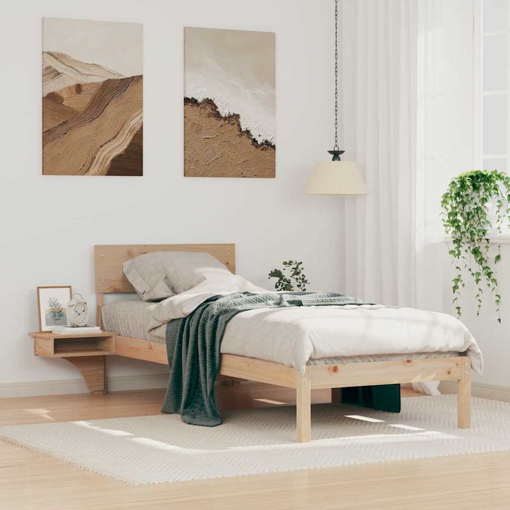 Struttura del letto Marrone 75 x 190 cm Pino massello | homemem39