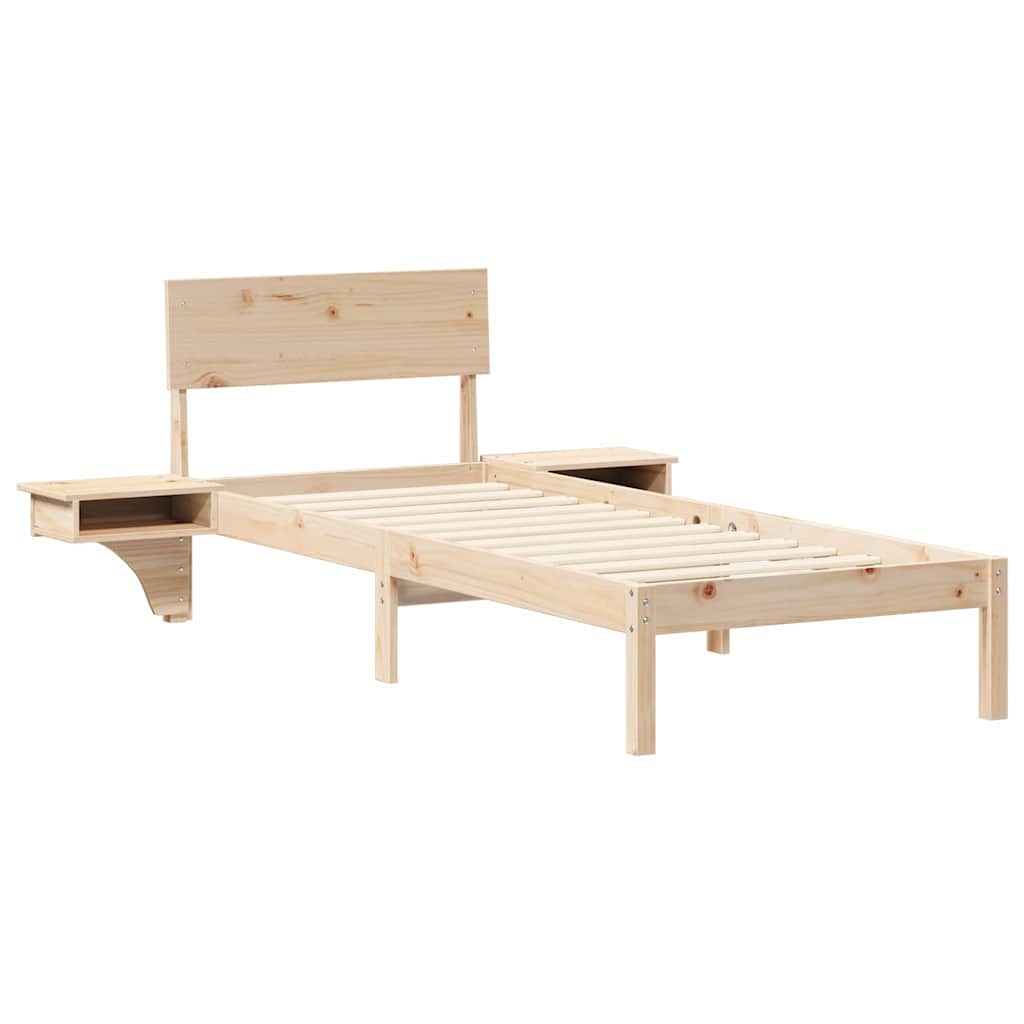 Struttura del letto Marrone 75 x 190 cm Pino massello | homemem39