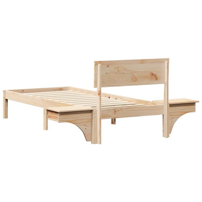 Struttura del letto Marrone 75 x 190 cm Pino massello | homemem39