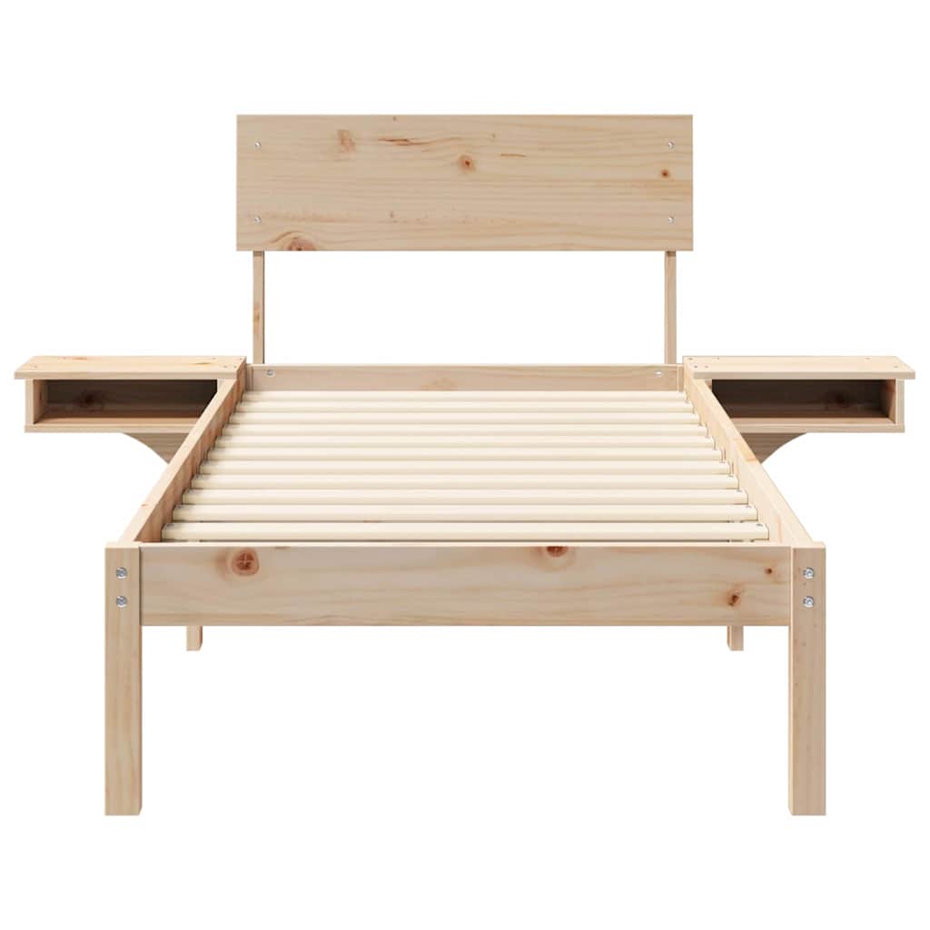 Struttura del letto Marrone 75 x 190 cm Pino massello | homemem39