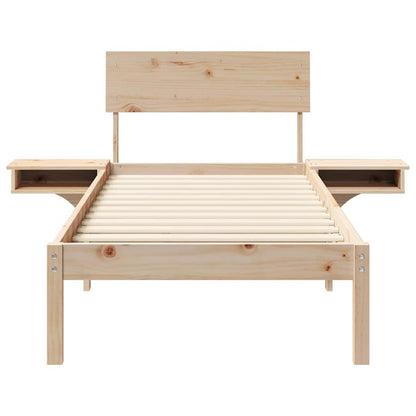 Struttura del letto Marrone 75 x 190 cm Pino massello | homemem39