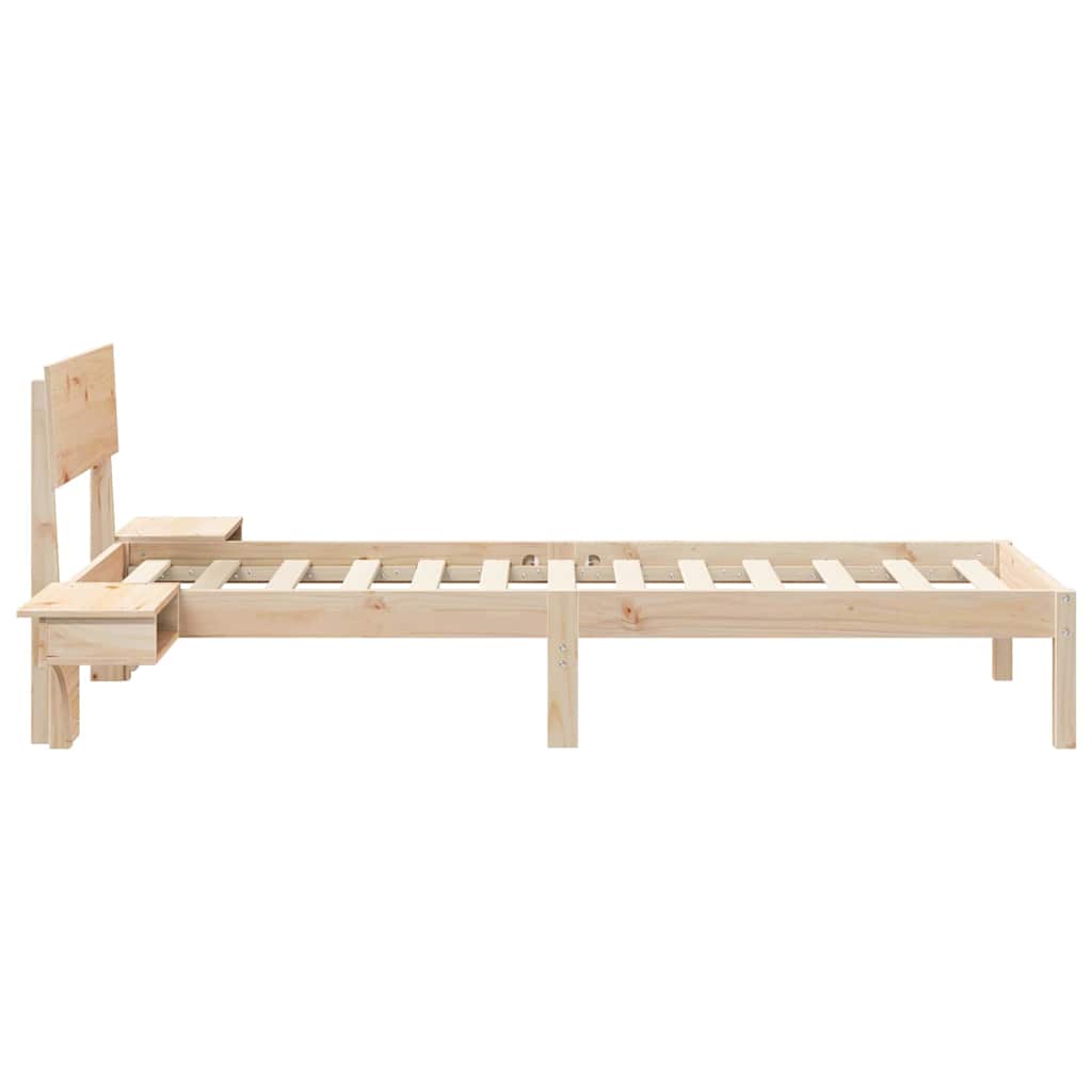 Struttura del letto Marrone 75 x 190 cm Pino massello | homemem39