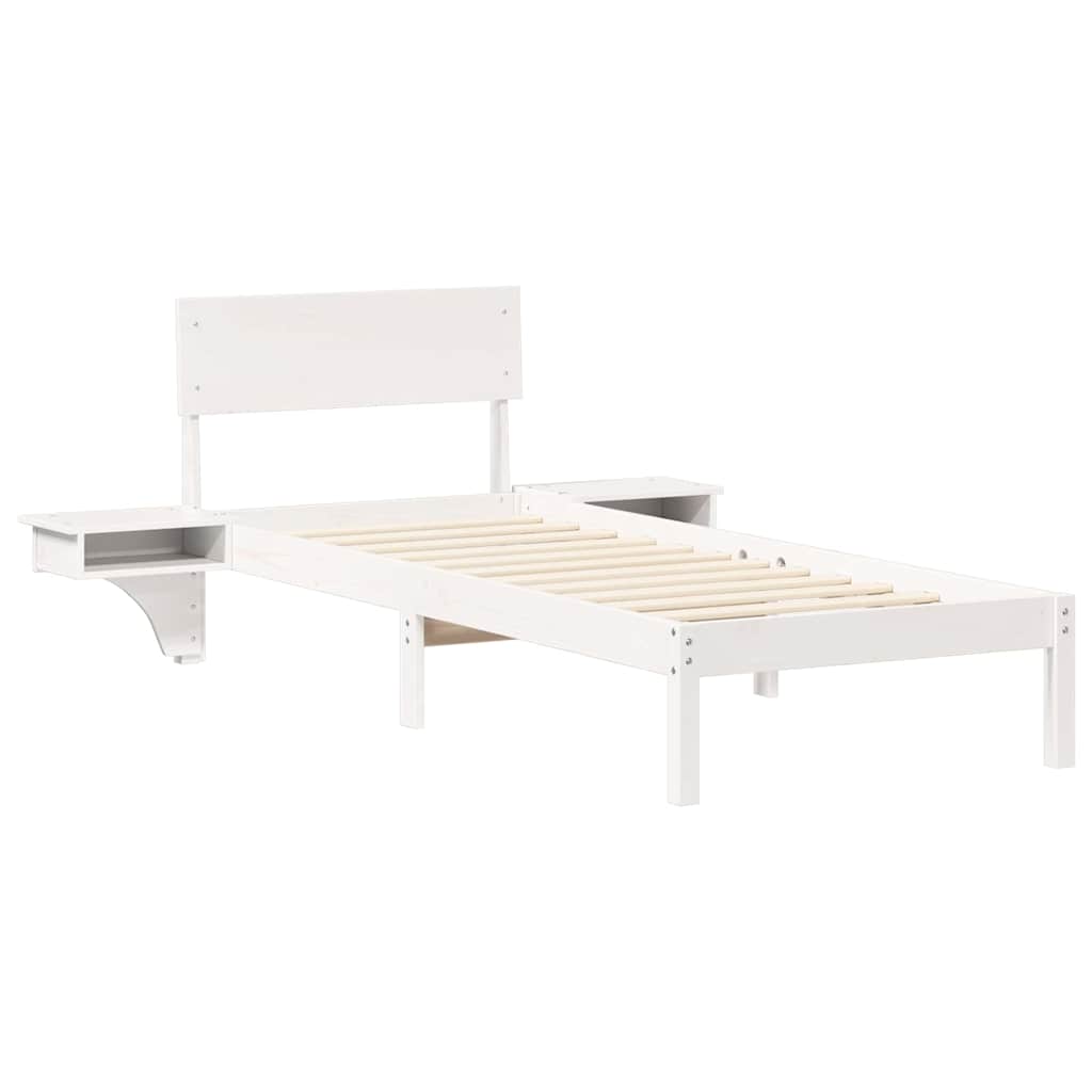 Struttura del letto Bianco 75 x 190 cm Pino massello | homemem39
