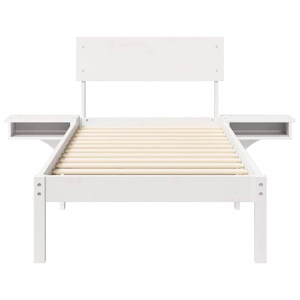 Struttura del letto Bianco 75 x 190 cm Pino massello | homemem39