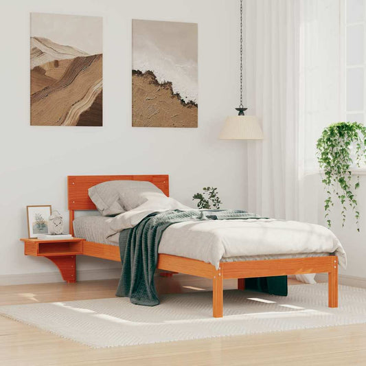 Struttura del letto Marrone cerato 75 x 190 cm Pino massello | homemem39