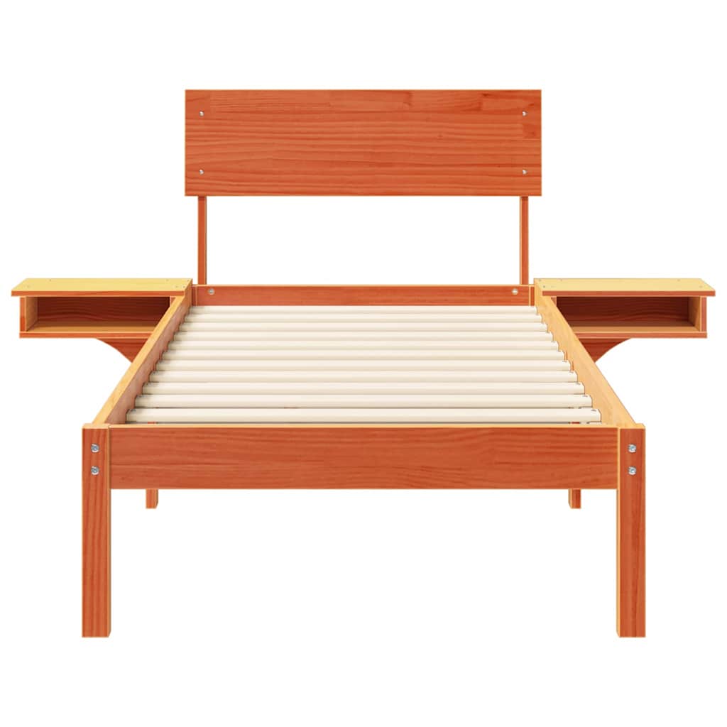 Struttura del letto Marrone cerato 75 x 190 cm Pino massello
