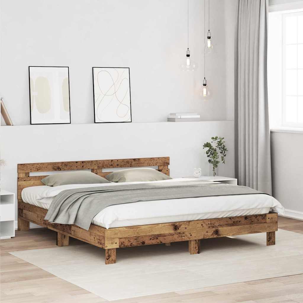 Struttura del letto Legno vecchio 203 x 185 x 70 cm | homemem39