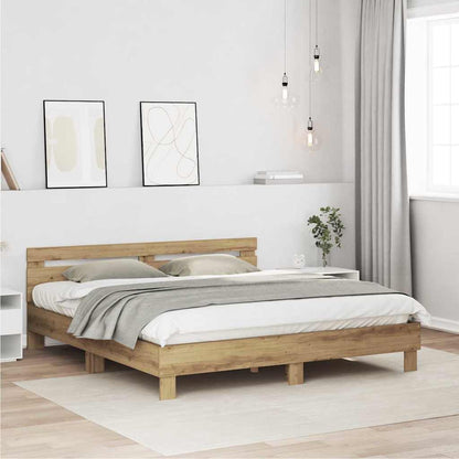 Struttura del letto Rovere artigianale 203 x 185 x 70 cm | homemem39