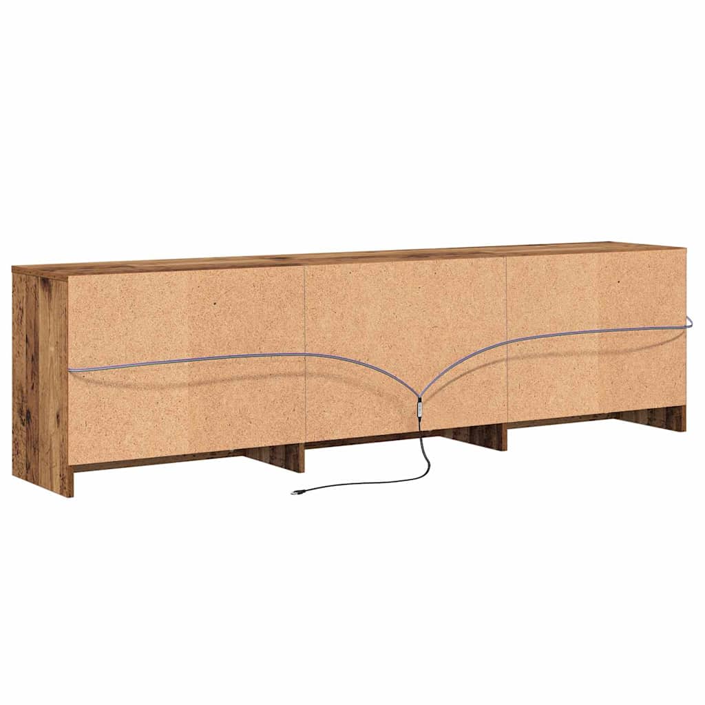 Unità TV 2 pcs Legno vecchio 180 x 34 x 50 cm Legno multistrato