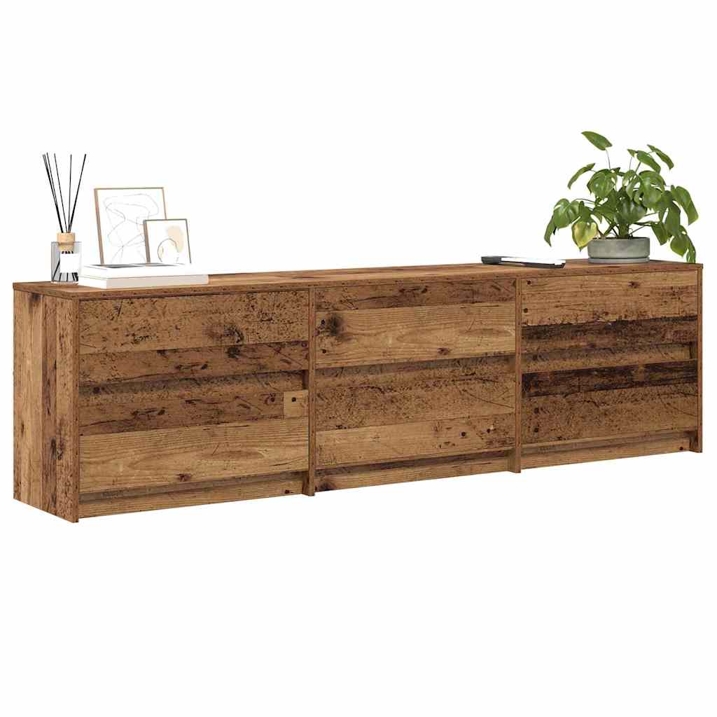 Unità TV 2 pcs Legno vecchio 180 x 34 x 50 cm Legno multistrato