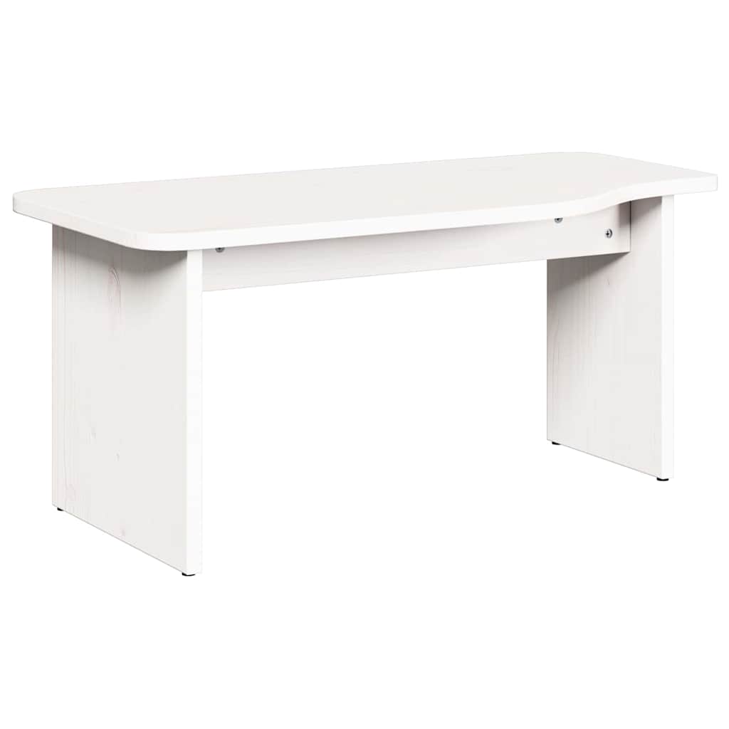 Tavolino da salotto 2 pcs Bianco Legno di pino massello