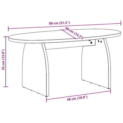 Tavolino da salotto Marrone 80 x 40 x 35 cm Pino massello