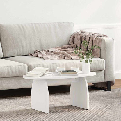 Tavolino da salotto Bianco 80 x 40 x 35 cm Pino massello | homemem39