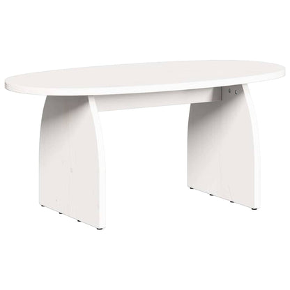 Tavolino da salotto Bianco 80 x 40 x 35 cm Pino massello