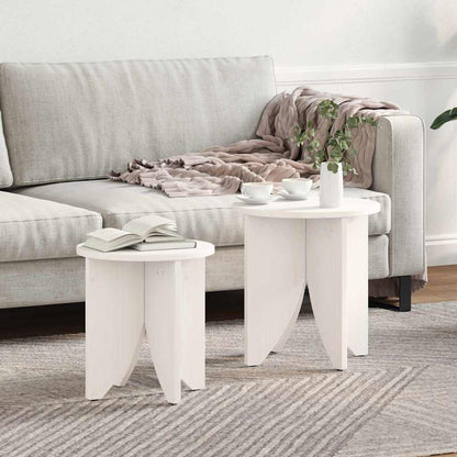 Tavolino da salotto 2 pcs Bianco