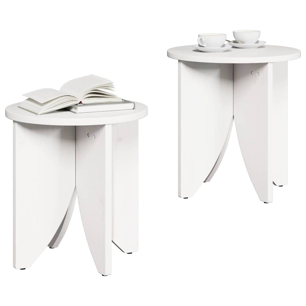 Tavolino da salotto 2 pcs Bianco