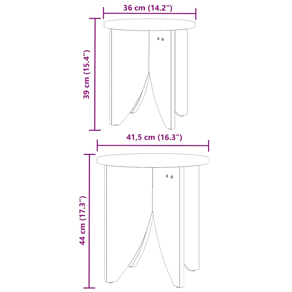 Tavolino da salotto 2 pcs Marrone cerato | homemem39