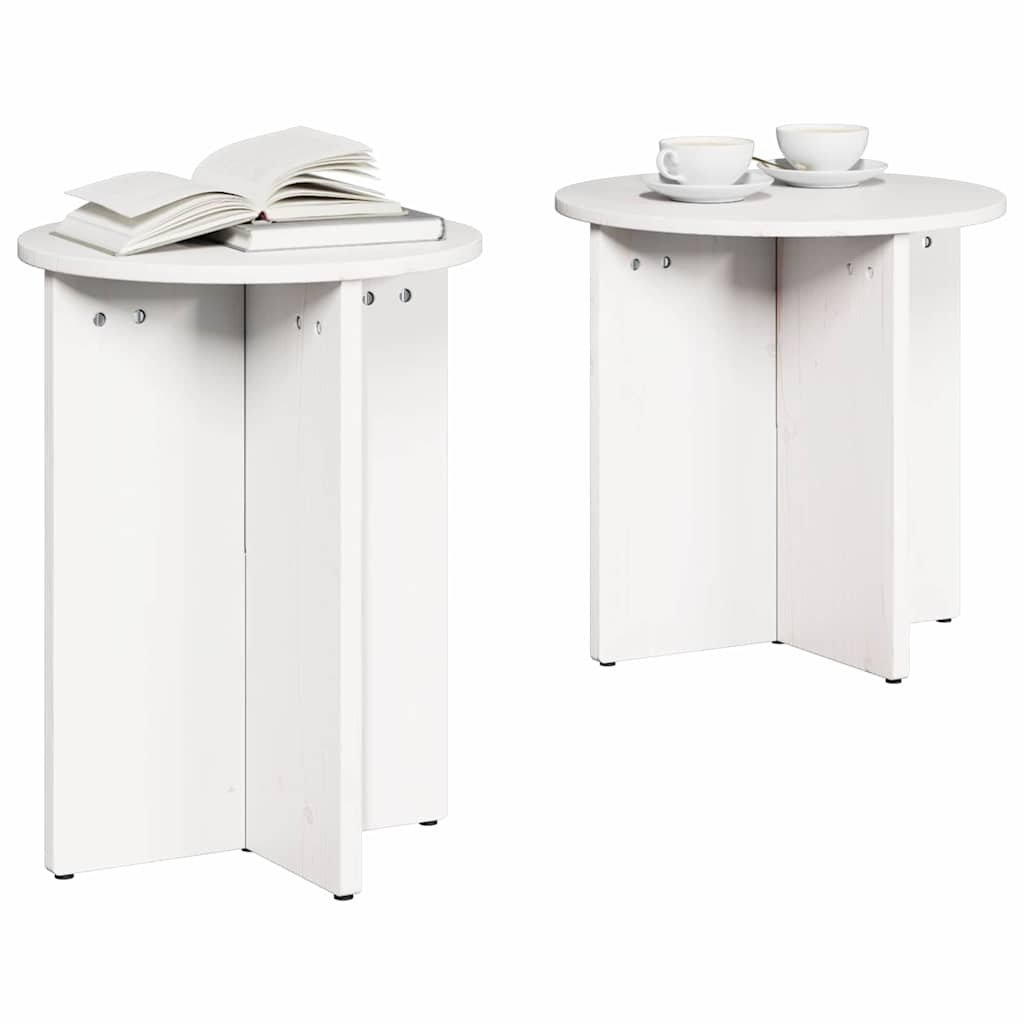 Tavolino da salotto 2 pcs Bianco