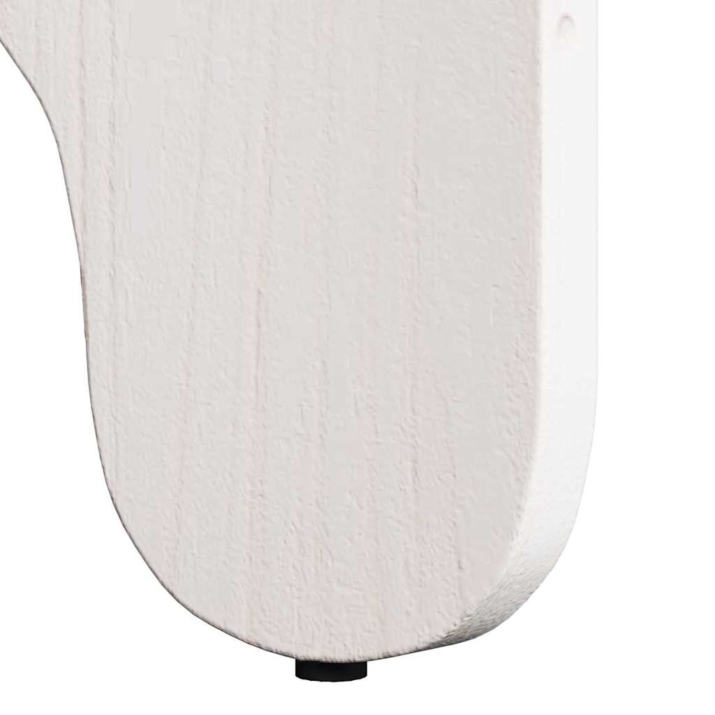 Tavolino da salotto 2 pcs Bianco Legno massello di pino