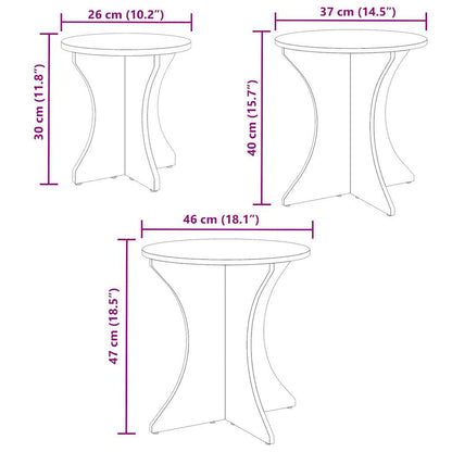 Tavolino da salotto 3 pcs Naturale
