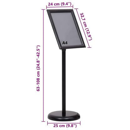 Supporti per poster 2 pcs Nero 32.5 x 24 x 78 cm - homemem39