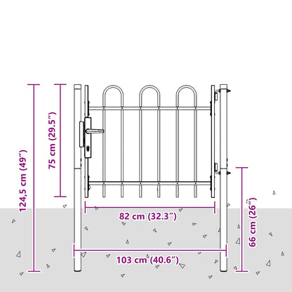 Cancello per recinzione BOXTEL 103 x 124,5 cm | homemem39