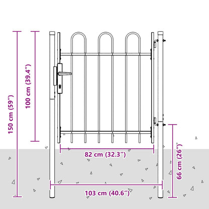 Cancello per recinzione BOXTEL 103 x 150 cm | homemem39