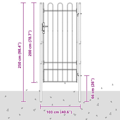 Cancello per recinzione BOXTEL 103 x 250 cm