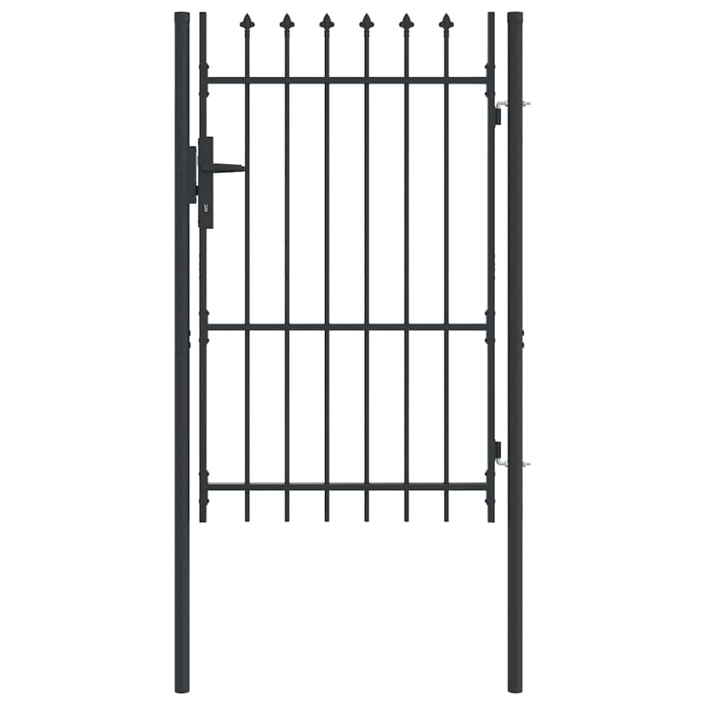 Cancello per recinzione con blocco Grigio 103 x 200 cm