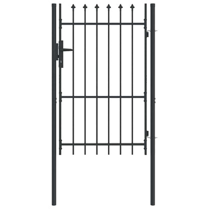 Cancello per recinzione con blocco Grigio 103 x 200 cm