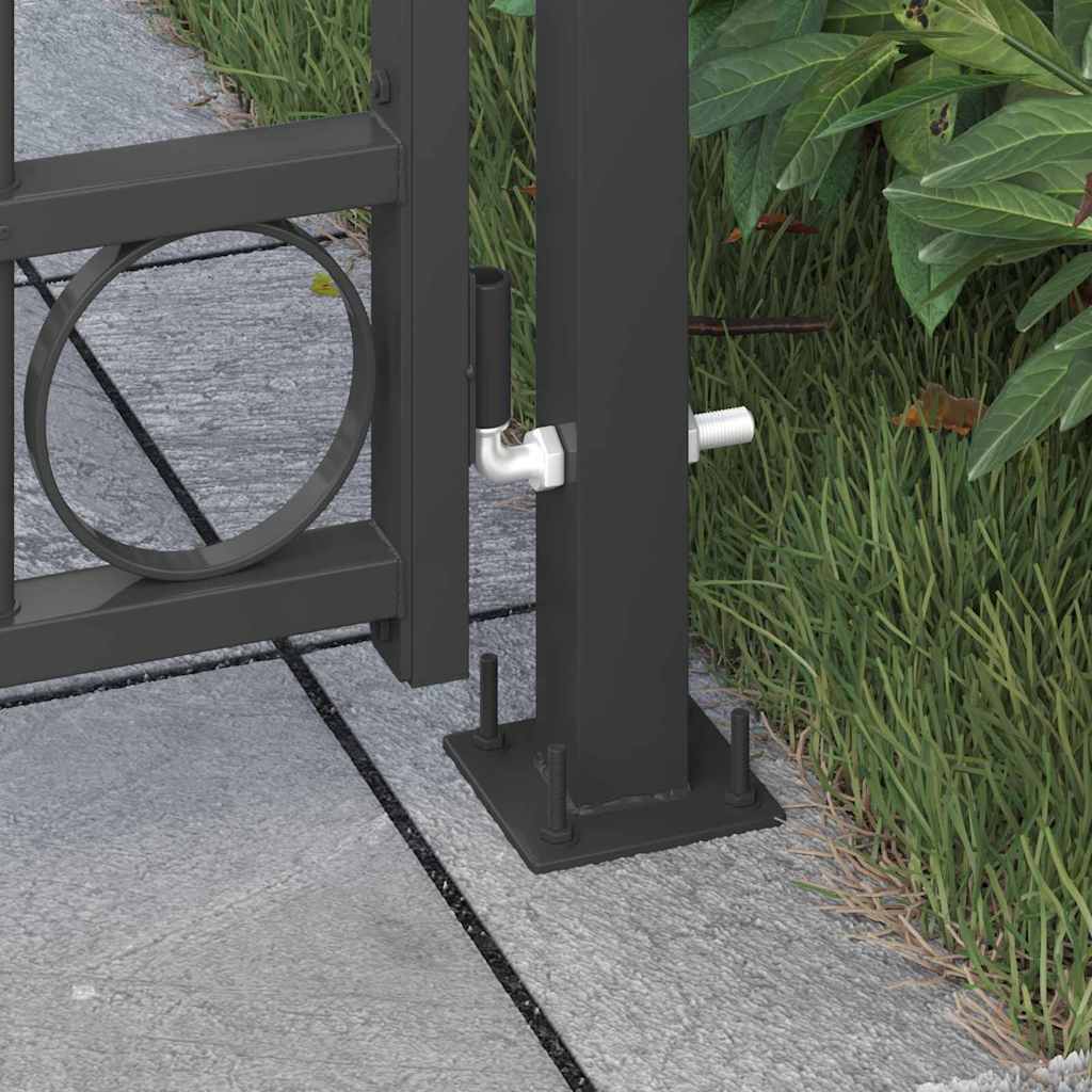 Palo della recinzione ASSEN 200 x 88 x 14 cm Acciaio Grigio | homemem39