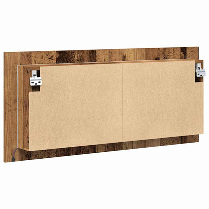 Armadio Specchio LED Legno vecchio 100 x 12 x 45 cm | homemem39