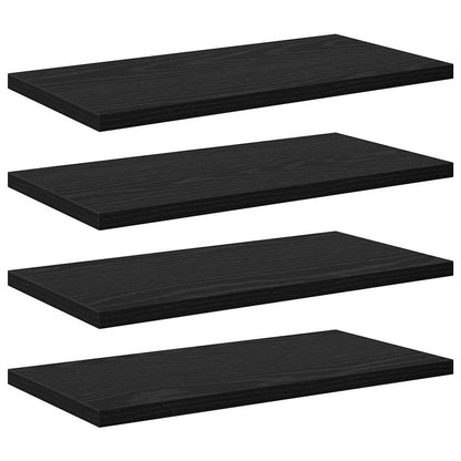 Scaffale 4 pcs Nero 40 x 20 x 1,5 cm Legno multistrato