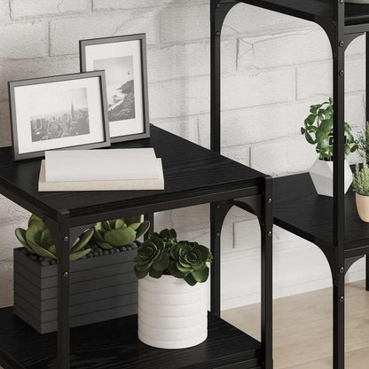 Scaffale 4 pcs Nero 40 x 40 x 1,5 cm Legno multistrato