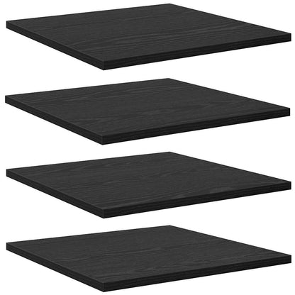 Scaffale 4 pcs Nero 40 x 40 x 1,5 cm Legno multistrato