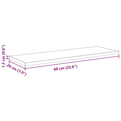 Scaffale 4 pcs Nero 60 x 20 x 1,5 cm Legno multistrato
