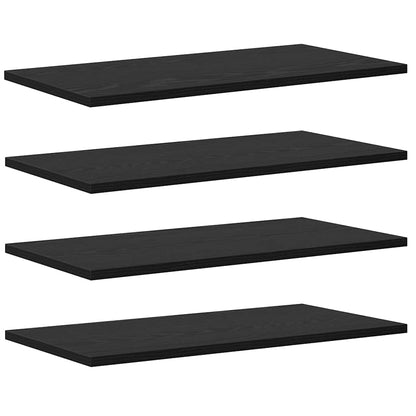 Scaffale 4 pcs Nero 60 x 30 x 1,5 cm Legno multistrato