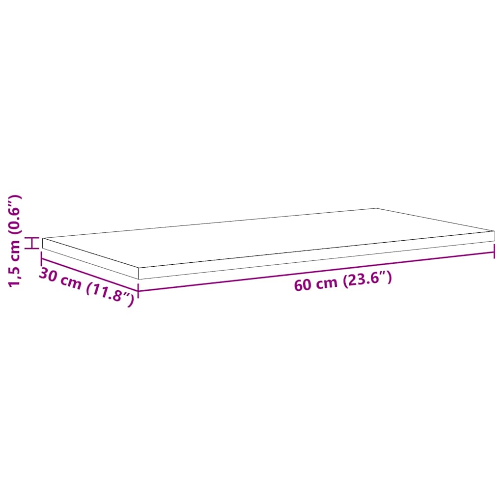 Scaffale 4 pcs Nero 60 x 30 x 1,5 cm Legno multistrato