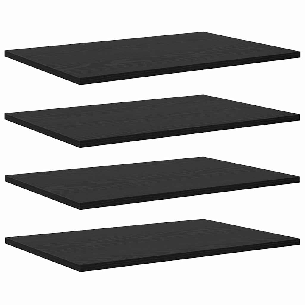 Scaffale 4 pcs Nero 60 x 40 x 1,5 cm Legno multistrato